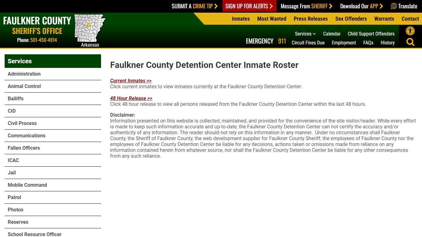 Roster Choose - Faulkner County Sheriff's Office