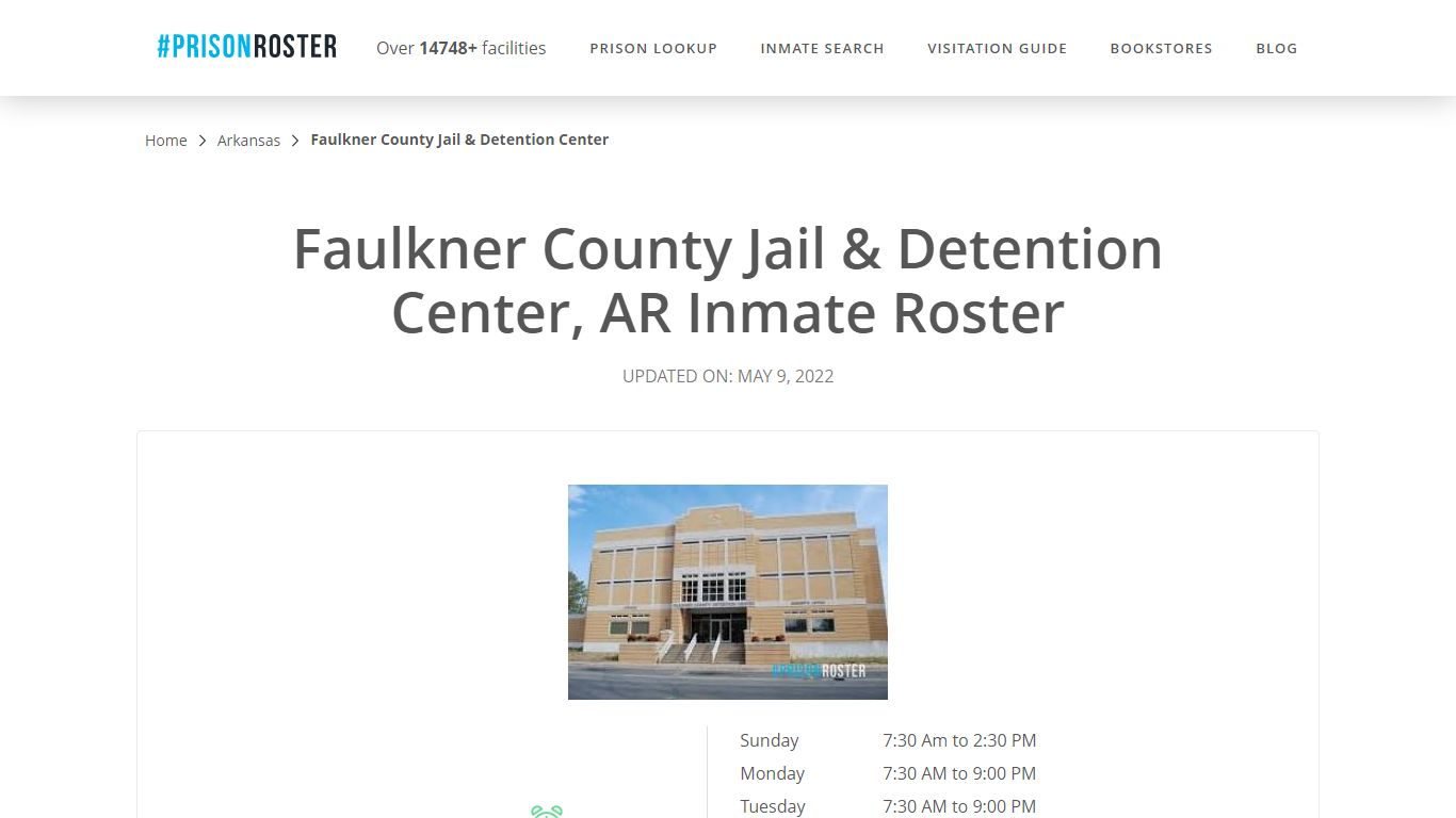 Faulkner County Jail & Detention Center, AR Inmate Roster